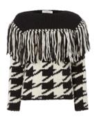 Philosophy Di Lorenzo Serafini Houndstooth Long Sleeve Sweater