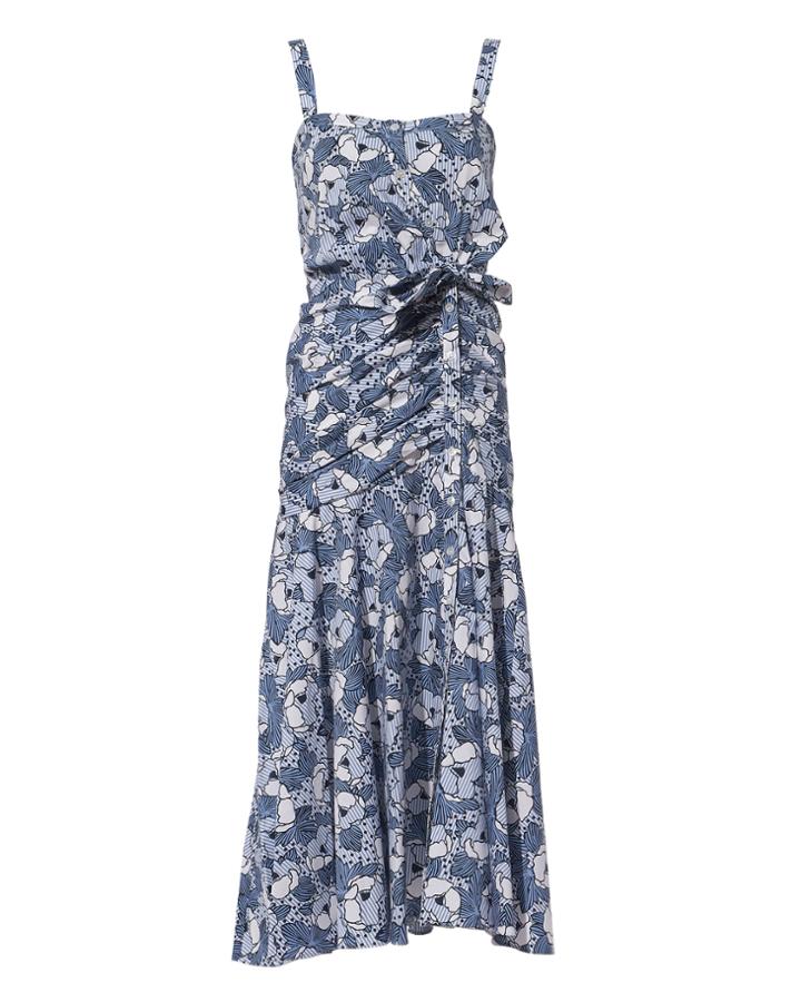 Veronica Beard Marena Floral Dress Blue-med 2