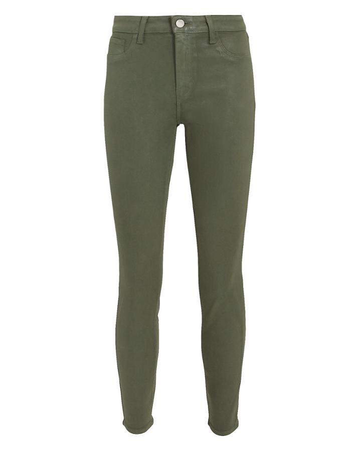 L'agence Margot Coated Green Jeans Green 25