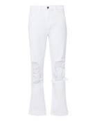 L'agence Daria Destructed Crop Jeans White 23