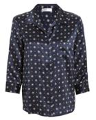 Anine Bing Billie Blouse Navy/print M