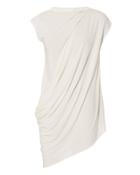 Rick Owens Lilies Asymmetric Cap Sleeve Top White 38