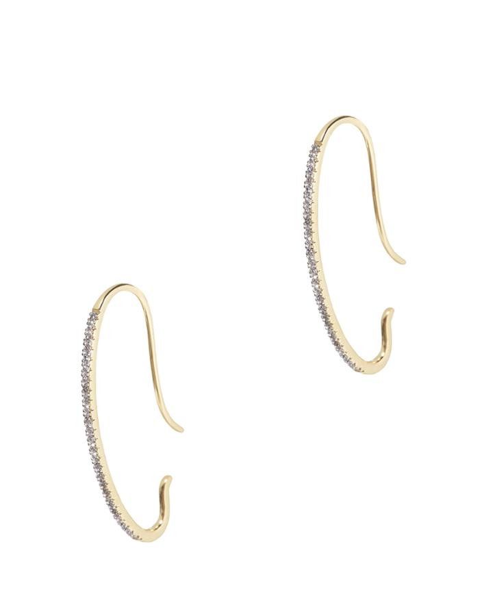 Hirotaka Gossamer Diamond Earrings Gold 1size