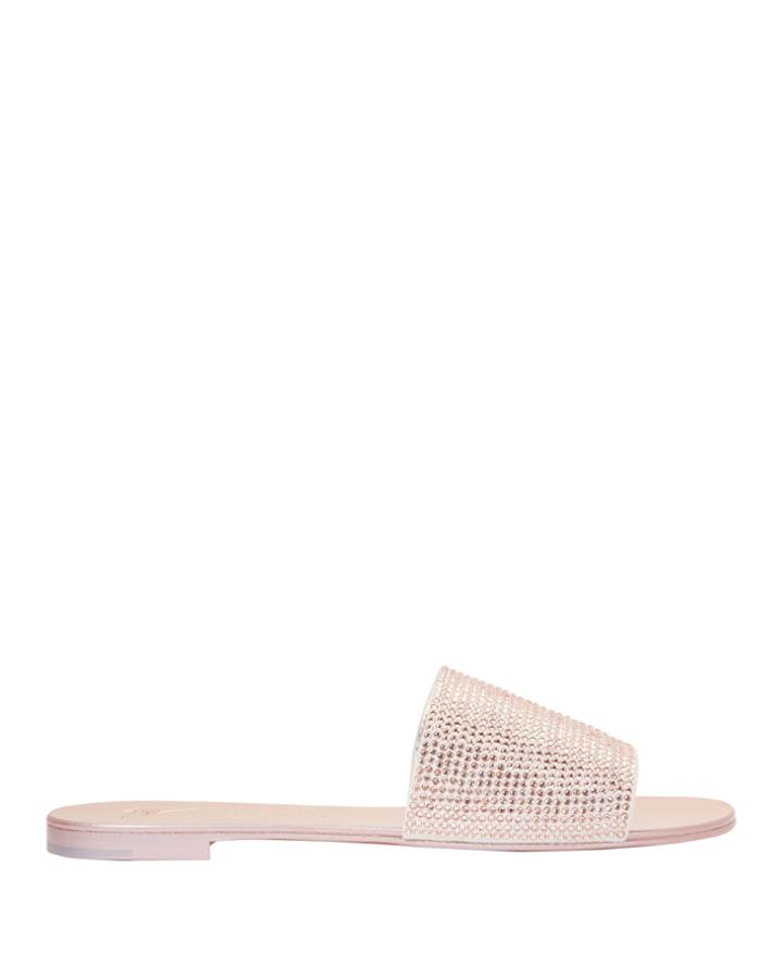 Giuseppe Zanotti Nuvo Roll Swarovski Crystal Sandals Gold 38