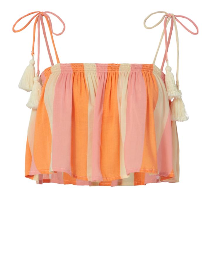 Coolchange Ella Seaside Stripe Crop Top Stripe M