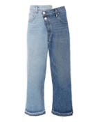 Monse Split Wash Cropped Jeans Denim-med 4