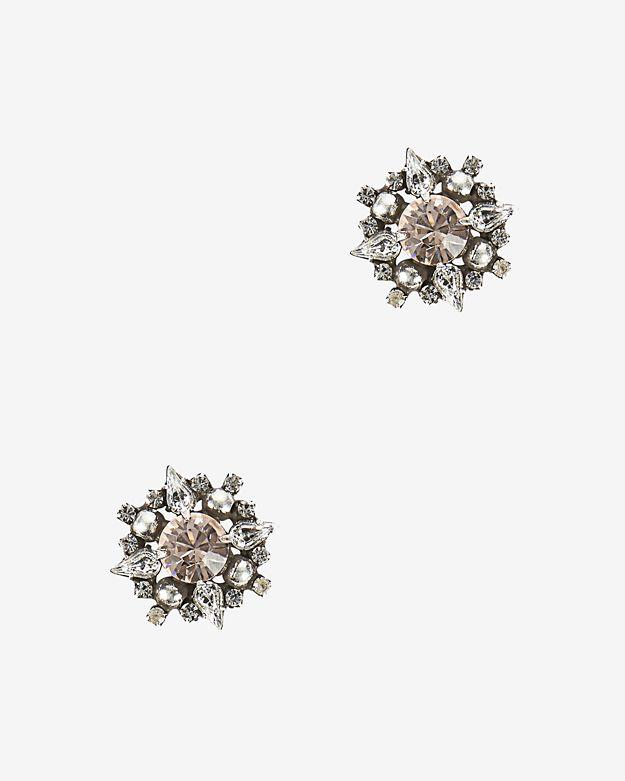 Dannijo Alba Crystal Cluster Earrings