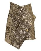 Redemption Asymmetrical Gold Sequin Skirt Gold 38