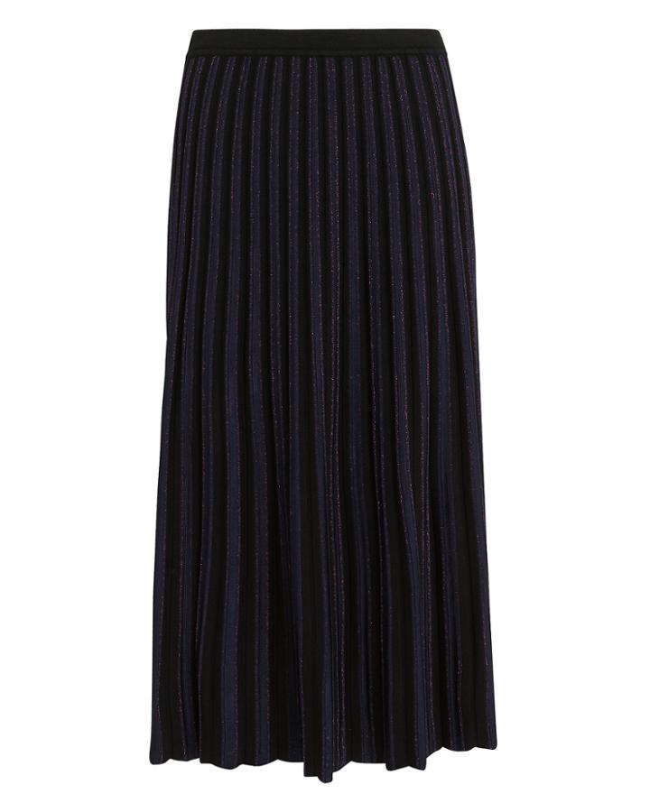 Diane Von Furstenberg Klara Midi Skirt Black/purple P