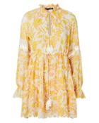 Hemant & Nandita Clarion Printed Mini Dress Yellow S