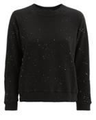 Monrow Splatter Black Sweatshirt Black M