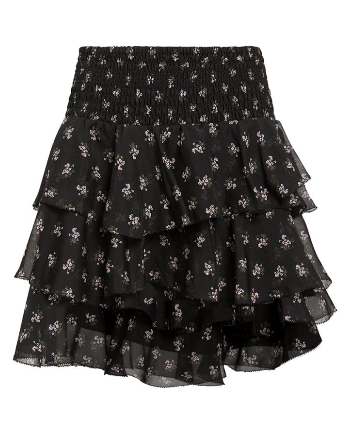 Exclusive For Intermix Intermix Keelan Floral Mini Skirt Black Floral L