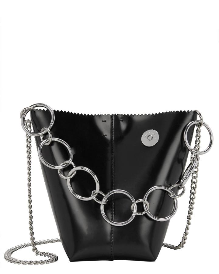 Kara Pico Pail Leather Black Bag Black 1size