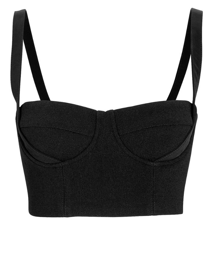 Dion Lee Bonded Crepe Bustier Top Black 6