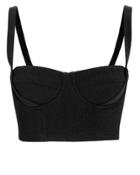 Dion Lee Bonded Crepe Bustier Top Black 6