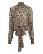 Nicholas Mock Neck Leopard Blouse Multi Zero