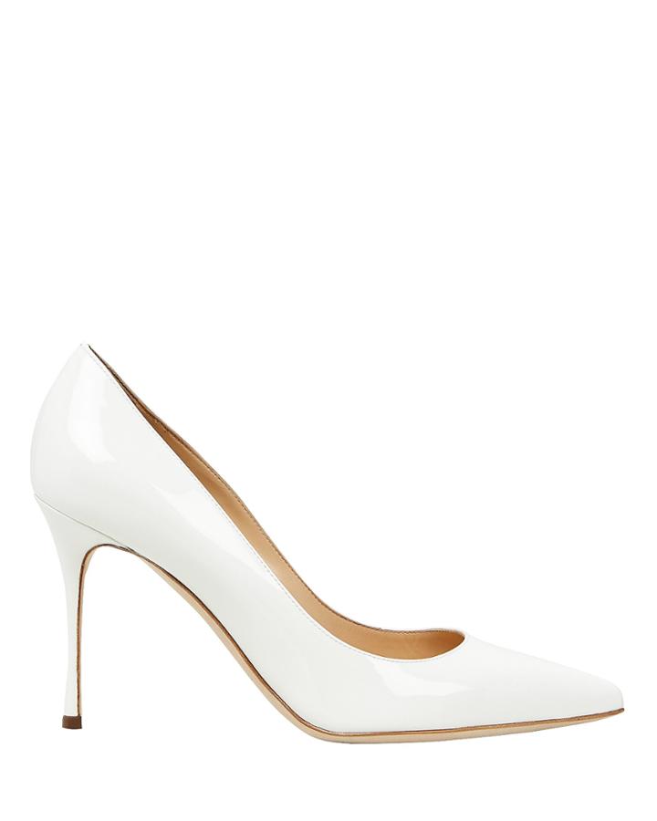 Sergio Rossi Godiva Patent Leather Pumps White 38