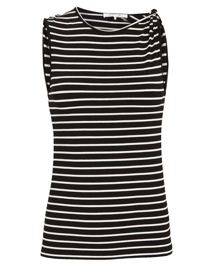 Frame Knotted Shoulder Striped Tank Multi P