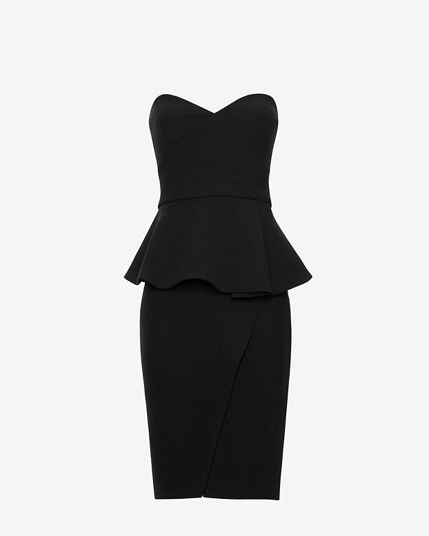 Derek Lam 10 Crosby Exclusive Strapless Peplum Dress