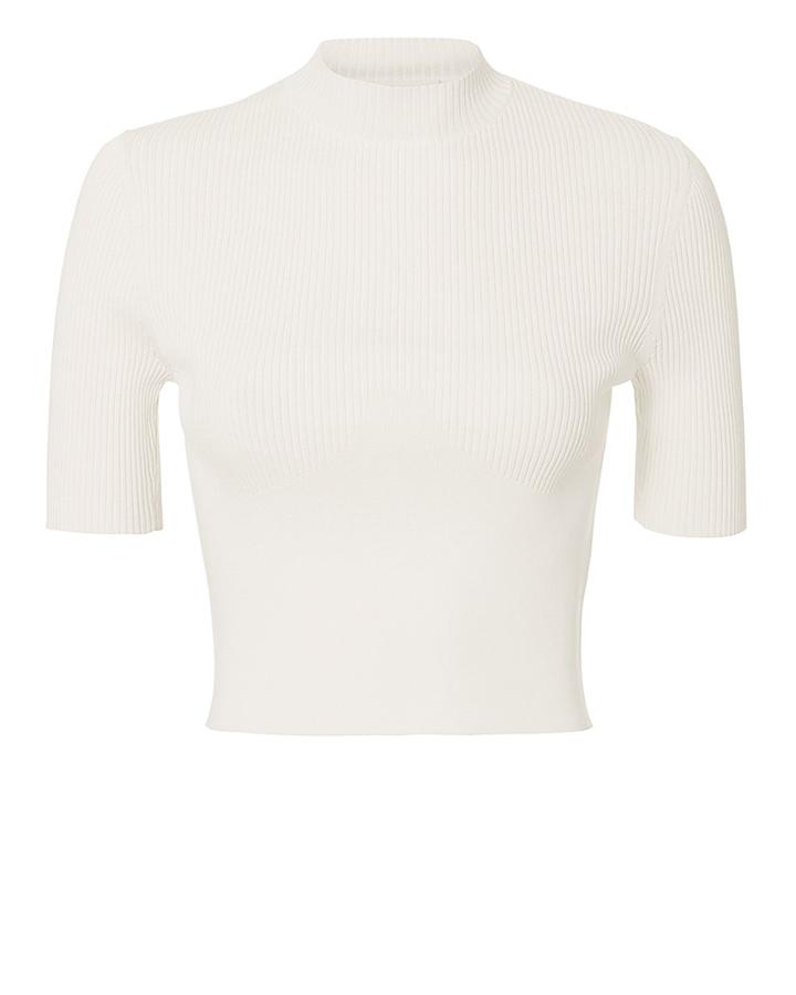 Dion Lee Multi Rib Crop Top Ivory P