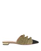 Aquazurra Aquazzura Mondaine Lurex Mules Gold 36