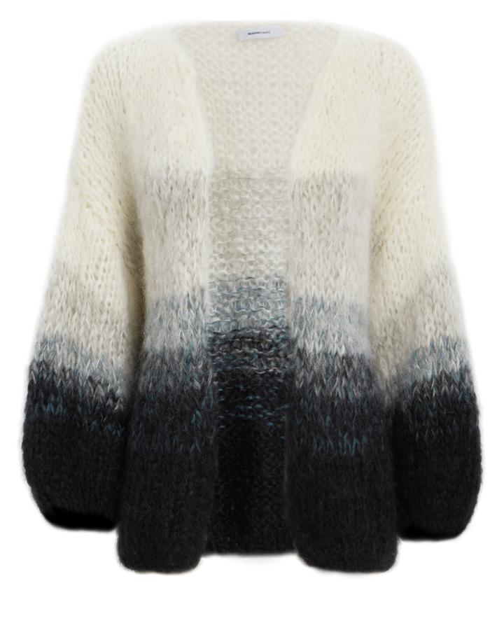 Maiami Gradient Big Cardigan Grey/black M/l