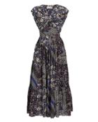 Ulla Johnson Naaila Printed Dress Black/purple 6