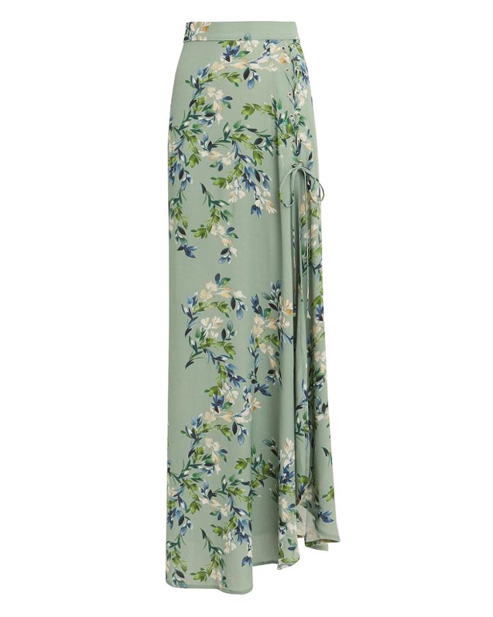 Flynn Skye Presley Floral Maxi Skirt Pale Mint/floral M