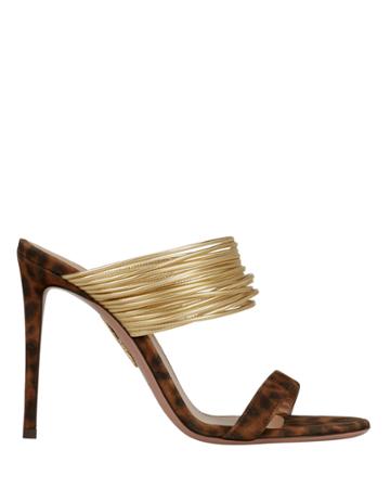 Aquazurra Aquazzura Rendez Vous Leopard Sandals Brown/leopard 36