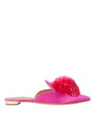 Aquazurra Aquazzura Powder Puff Pink Satin Slides Pink 36.5