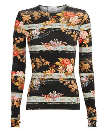 Preen By Thornton Bregazzi Ida Floral Top Black/floral S