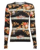 Preen By Thornton Bregazzi Ida Floral Top Black/floral S