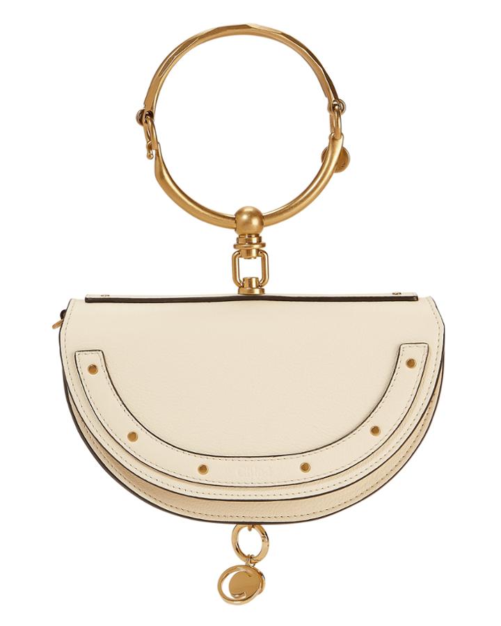 Chloe Chlo Small Nile Leather Minaudiere White 1size