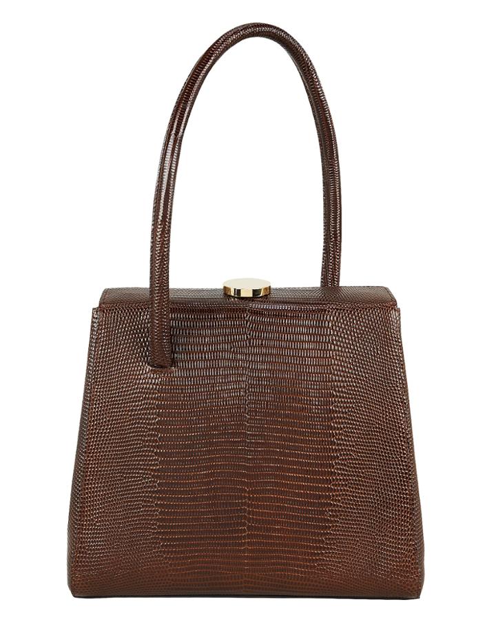 Little Liffner Madame Embossed Shoulder Bag Dark Brown Embossed Leather 1size