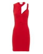 Esteban Cortazar Cutout Knit Mini Dress Red M