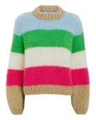Ganni Julliard Colorblock Striped Sweater Multi P