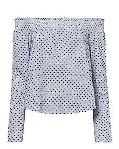 Derek Lam 10 Crosby Off-the-shoulder Shirting Top