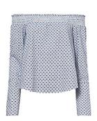 Derek Lam 10 Crosby Off-the-shoulder Shirting Top
