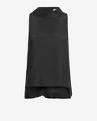 Frame Exclusive Le Mock Neck Sleeveless Blouse: Black