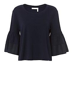See By Chlo Bell-sleeved T-shirt