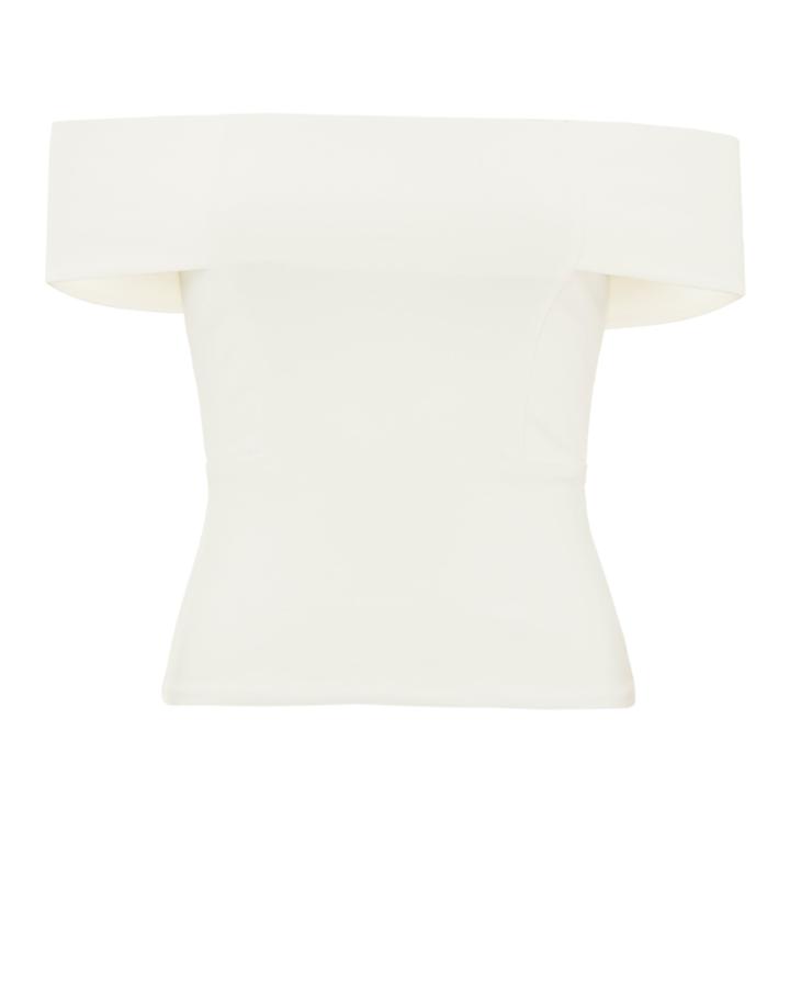 Michelle Mason Off Shoulder Top White P
