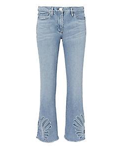 3x1 Freja Eyelet Crop Bell Jeans