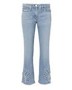 3x1 Freja Eyelet Crop Bell Jeans