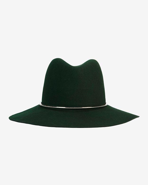 Janessa Leone Gunmetal Trim Medium Brim Hat