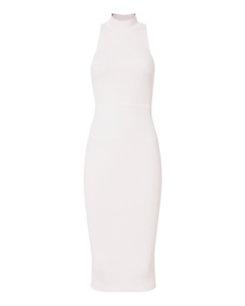 Cushnie Et Ochs Lace-up Rib Knit Dress