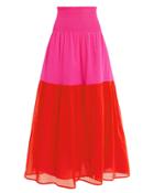 Annak Anaak Mai Colorblock Maxi Skirt Pink/red 1