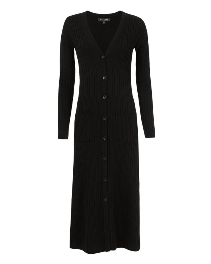Exclusive For Intermix Intermix Roland Black Duster Cardigan Black P