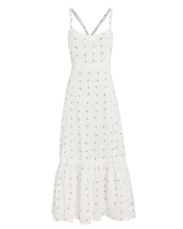 Loveshackfancy Edith Tiered Cotton Dress White/print Zero