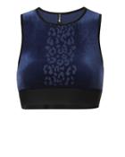 Ultracor Velvet Feline Crop Top Navy P