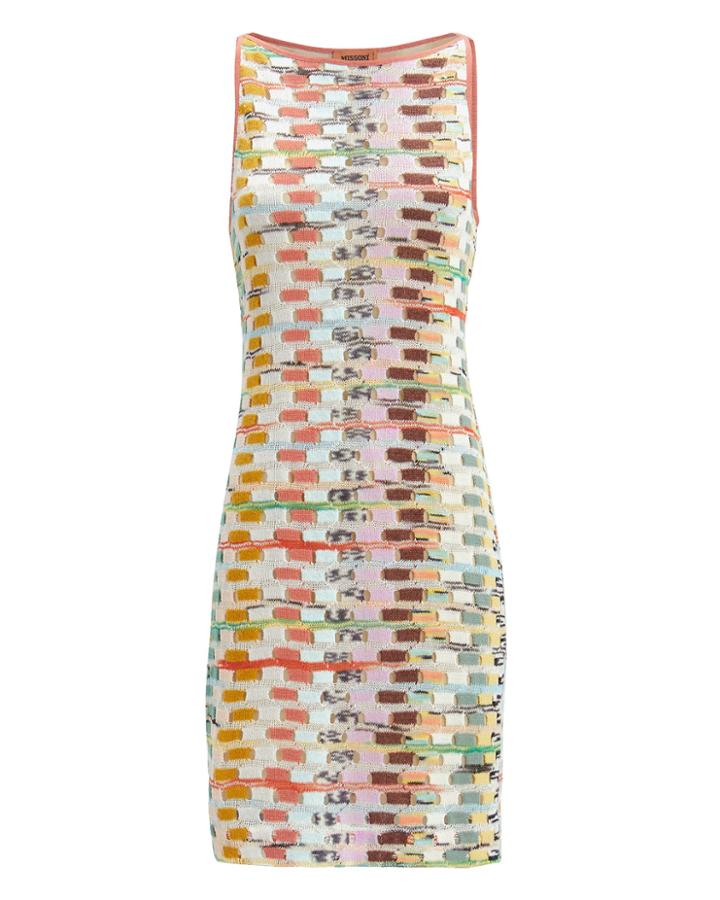 Missoni Knit Shift Mini Dress Multi 38